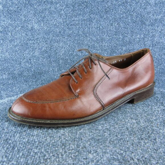 Vito Rufolo Mens Shoes‎ Size 11 Made In Italy Brown Leather Split Oxford Sharp - Picture 1 of 10